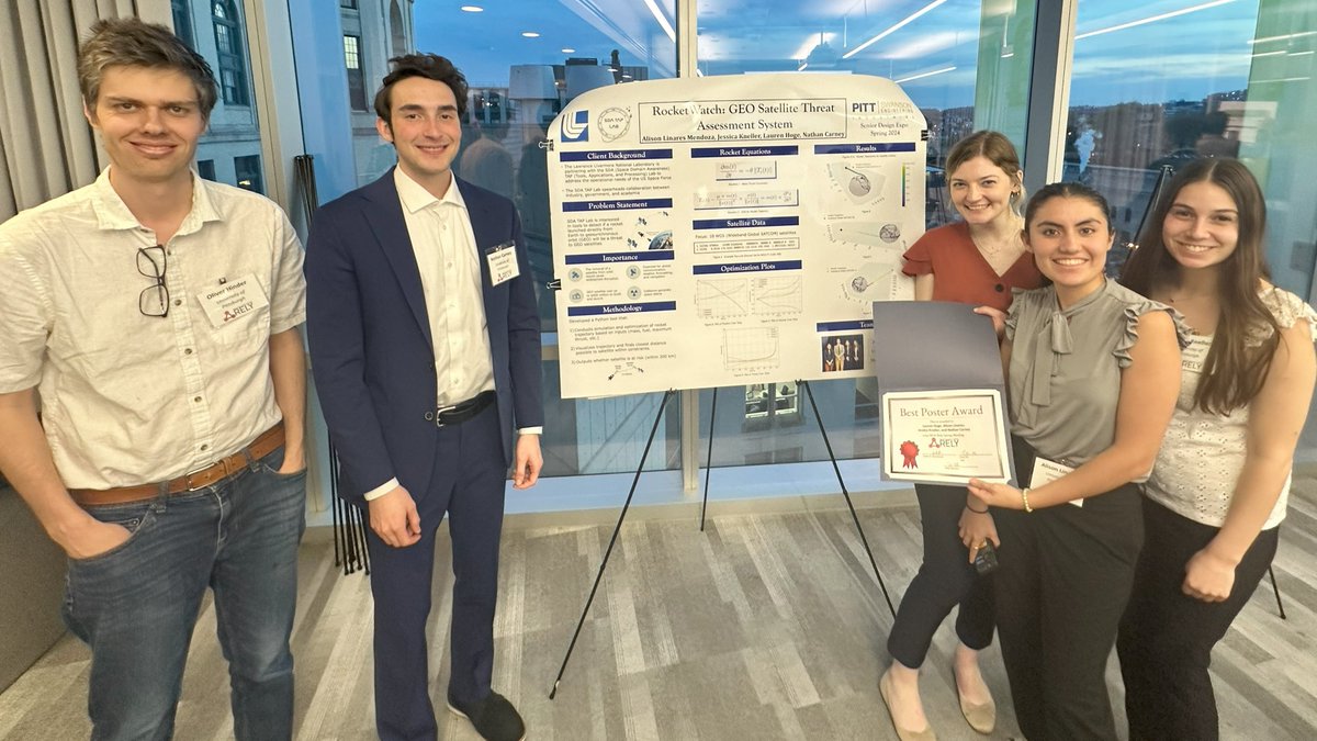 Who is monitoring the safety of US space assets? This past spring, recent graduates from <a href="/Pitt_IE/">Pitt IE</a> created a software tool that detects potential rocket threats to geosynchronous orbit satellites. pi.tt/rocketwatch