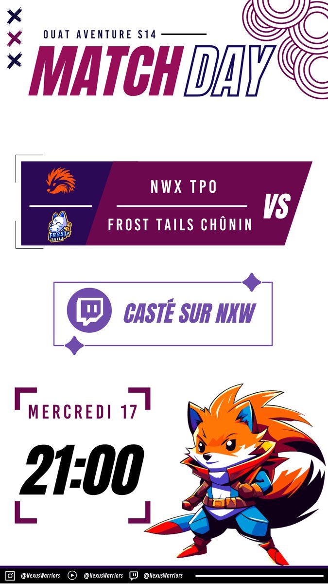 Ce soir nous retrouvons l'équipe de <a href="/FrostTails/">Frost Tails ⭐️</a> un match incroyable qui se profile 💪❤️