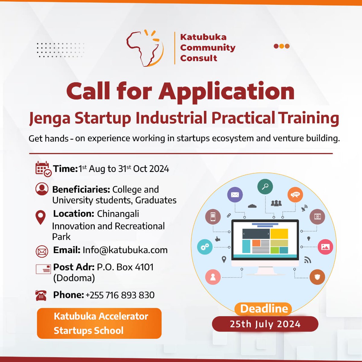 Opportunity:
Are you an innovator, college or university student, or graduate? Seize this opportunity for hands-on training in venture building! Enhance your skills, network with industry experts, and transform your ideas into viable businesses.
Reg: here👉🏿shorturl.at/Mqb6e