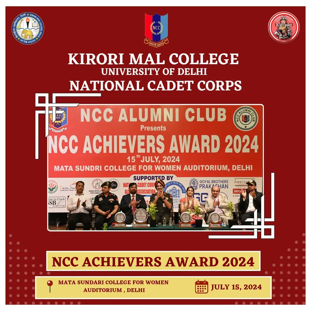 KMCadet_'s tweet photo. Jai Hind Everyone

KMCNCC immensely feel proud to inform you that our company is awarded with "NCC Achievers Award 2024" for Overall Best College through NCC Alumni Club. https://t.co/0tSyz7zfzk