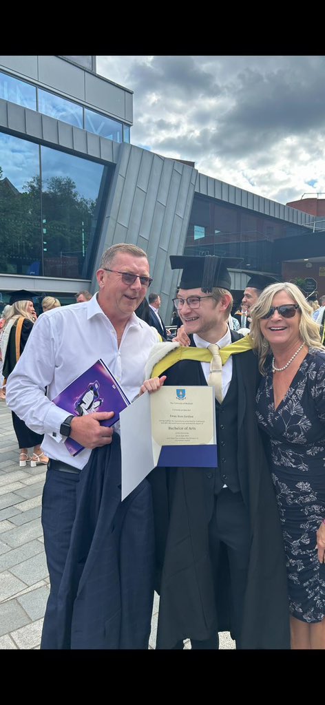 Proud day today with <a href="/JardineEwan/">Ewan Jardine</a> and <a href="/LinJardine1/">Linda Shoesmith</a> at <a href="/sheffielduni/">The University of Sheffield</a>