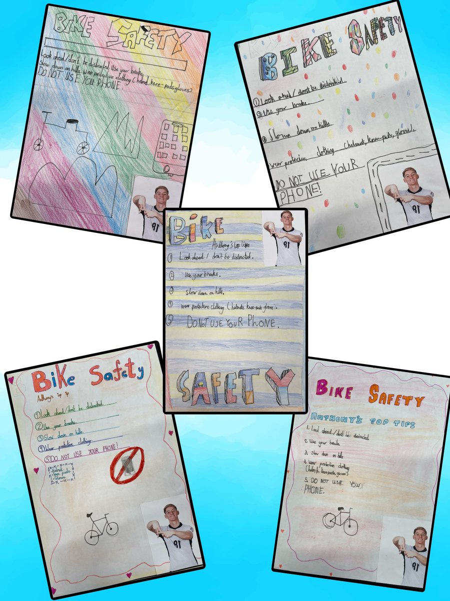 Some of the children have produced some bike safety posters featuring some top tips from <a href="/England/">England</a> &amp; <a href="/NUFC/">Newcastle United</a> player <a href="/anthonygordon/">AG</a> following his Euro 2024 tournament. 🚴🏼