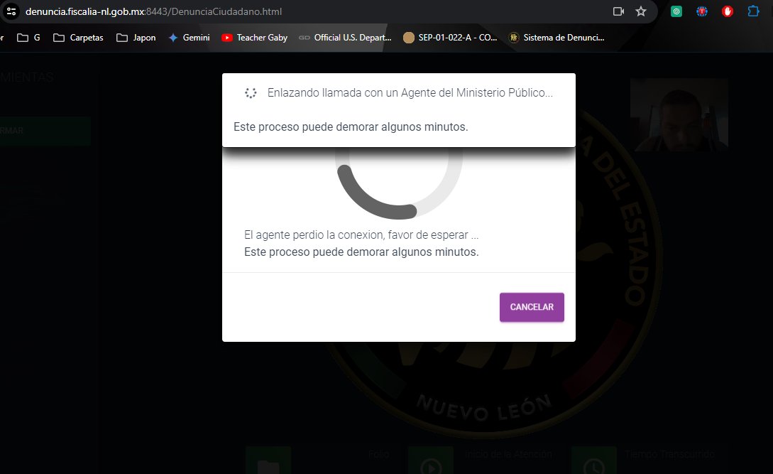 accentto's tweet photo. Segundo día intentando hacer la denuncia virtual, desde las 7am hasta ahorita 11am, siguen sin atenderme. @FiscaliaNL @MARIOGAMEZTV @CJF_Mx @yadithvaldez @samuel_garcias @elpatozambrano @FGRMexico https://t.co/2JiPVKX0Dp