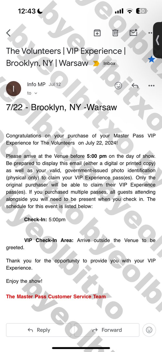 byeolbitxo's tweet photo. WTS Master Pass VIP for The Volunteers at Warsaw in Brooklyn, NY &amp; a GA ticket

Selling for face value, will pick up and give you the vip pass!

Master Pass: $99
GA ticket: $48.75

The Volunteers North America Tour 2024
#백예린 #yerinbaek #TheVolunteers
#더발룬티어스 #TVT https://t.co/uHeX9hwFTl