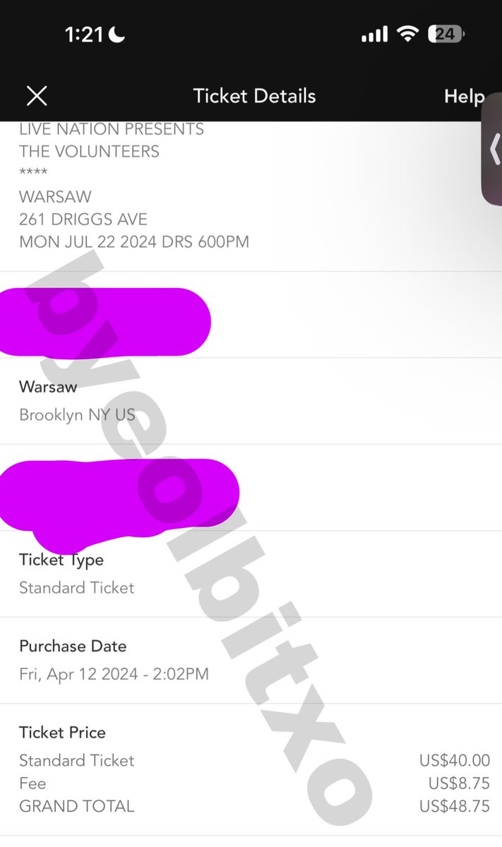 byeolbitxo's tweet photo. WTS Master Pass VIP for The Volunteers at Warsaw in Brooklyn, NY &amp; a GA ticket

Selling for face value, will pick up and give you the vip pass!

Master Pass: $99
GA ticket: $48.75

The Volunteers North America Tour 2024
#백예린 #yerinbaek #TheVolunteers
#더발룬티어스 #TVT https://t.co/uHeX9hwFTl