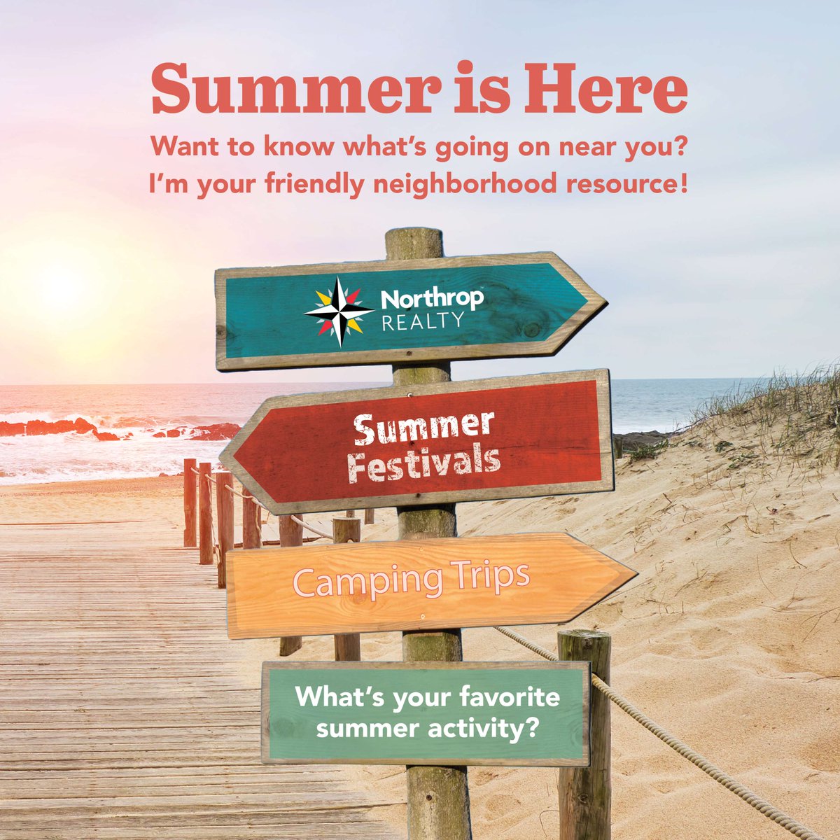 Want to stay updated on what's happening in your neighborhood? From summer festivals to market insights, our agents have you covered! Consider us your friendly neighborhood resource.