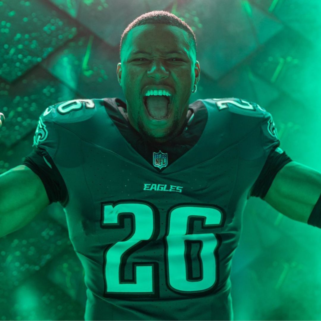 SportsTripsPHL's tweet photo. Is it just me or do you love watching the videos of the New York #Giants management getting nauseated when Saquon Barkley signed with the #Eagles? #FlyeEaglesFly https://t.co/EeUpwOD9bV