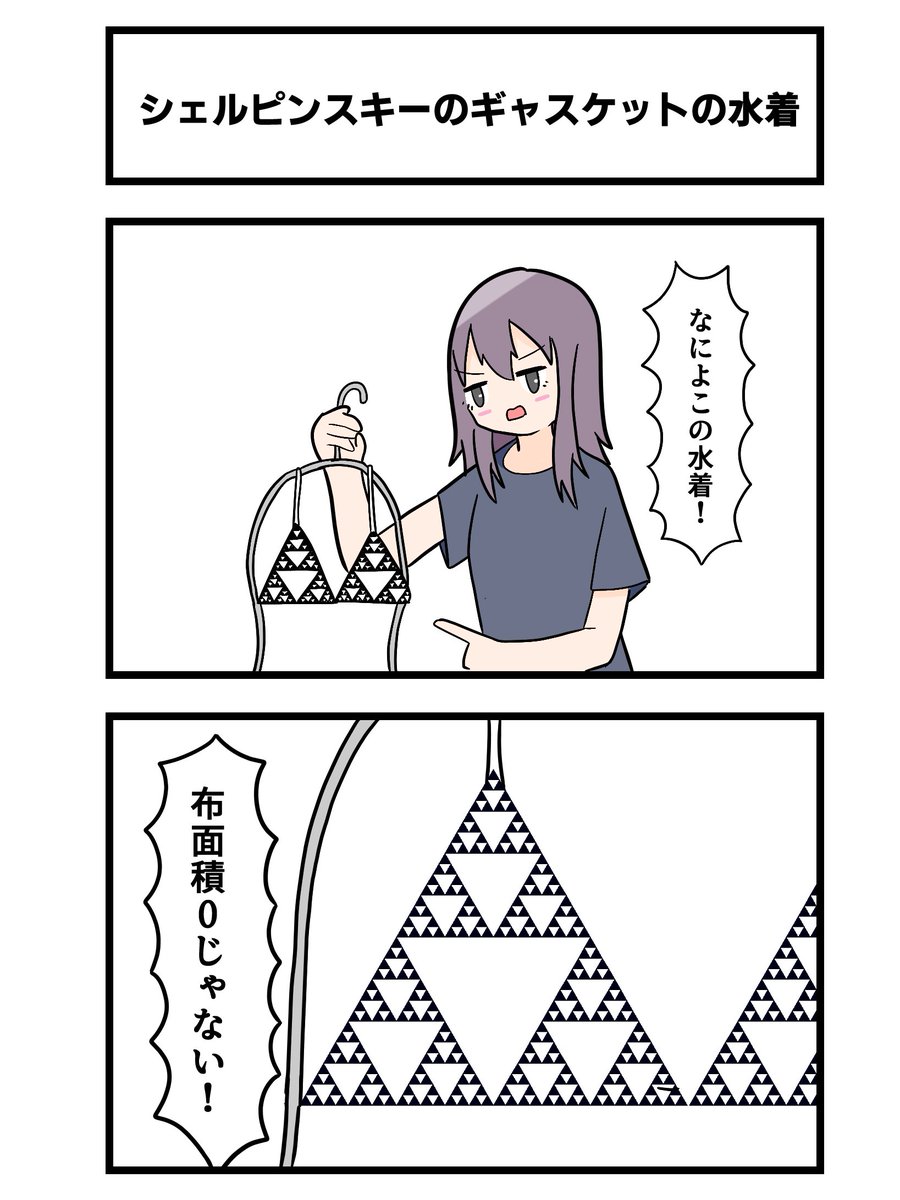 2コマ「シェルピンスキーのギャスケットの水着」 