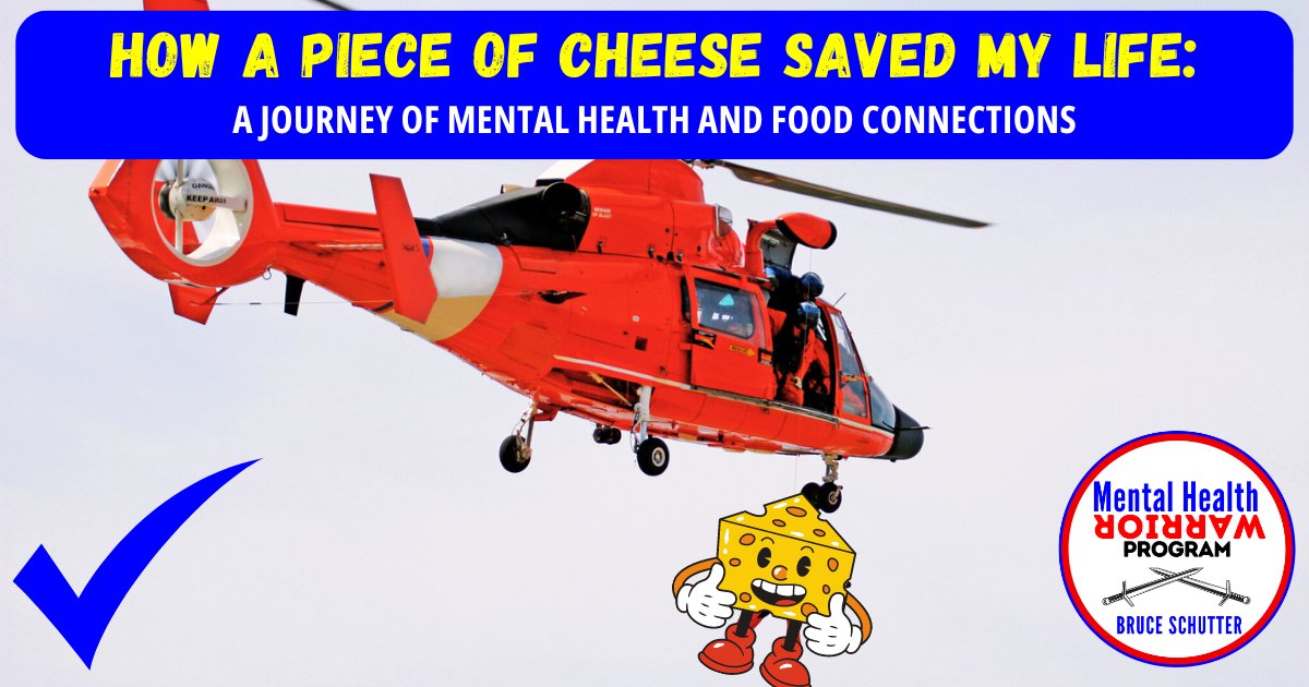 Bruce_MHW's tweet image. How a Piece of Cheese Saved My Life: A Journey of Mental Health and Food Connections wix.to/Fsf936n

#bruceschutter #mentalhealth #foodforthought #foodformood #moodfood #mentalhealthadvice #mentalhealthwarrior #mentalhealthhelp