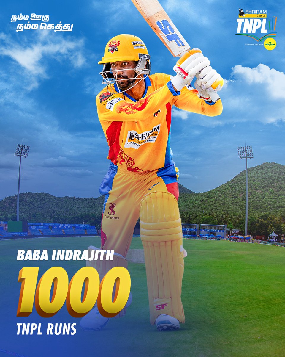 1️⃣0️⃣0️⃣0️⃣ runs for Baba Indrajith in his 50th TNPL match. 👏

📺 Watch #TNPL2024 live on Star Sports 1, Star Sports 1 Tamil, and FanCode.

#IDTTvDD #TNPL2024 #NammaOoruAattam #NammaOoruNammaGethu