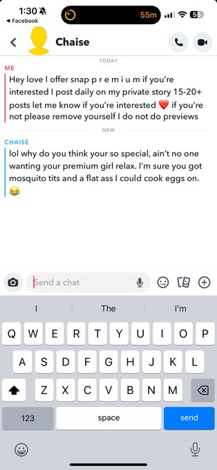 LMFAO fr question why do people add my Snapchat knowing it&rsquo;s ALWAYS promoted as buyers only 🤣 like just