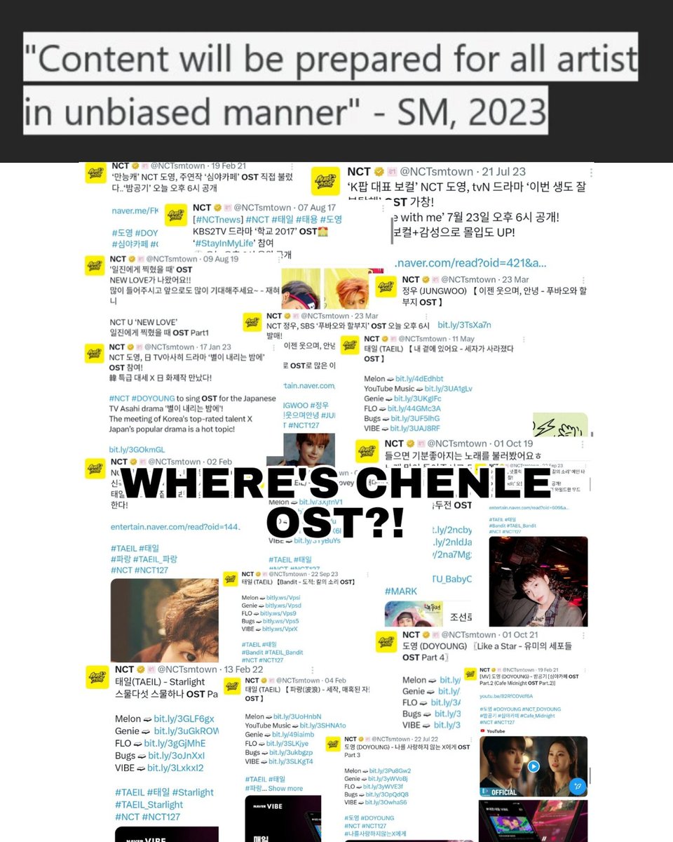 CHENLE_IDN's tweet photo. for chenle!

since SM is still silent about Chenle's OST, which have been release on global platforms for 12 days now with no Twitter or Weibo  was on global platforms. @NCTsmtown hasn't posted anything, so that only a few people know abt the OST

SM TREAT CHENLE
Drop 👇 https://t.co/pwkVsAartu