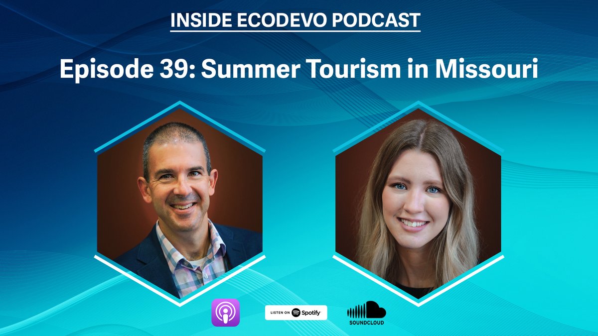MoEcoDevo's tweet photo. Wondering where the most popular Missouri vacation spots are found? Listen to Episode 39 of the Inside EcoDevo Podcast, "Summer Tourism in Missouri," featuring Stephen Foutes and Katie Blake of #TeamDED's Division of Tourism. #VisitMO
Listen: https://t.co/eRGX5V2od8 https://t.co/SoikJ9fTlh