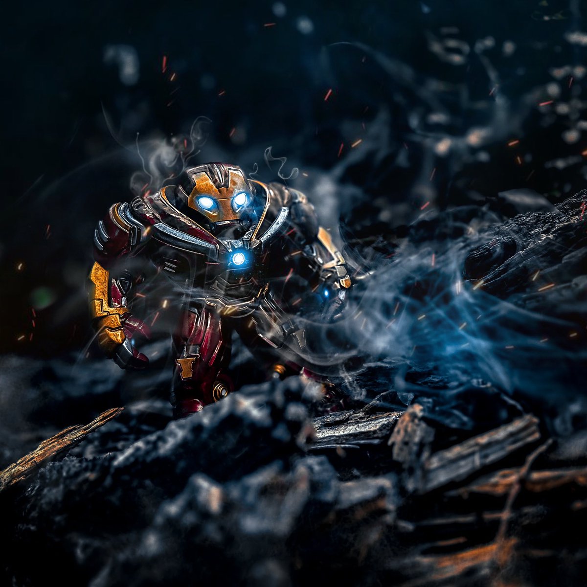 Purplishfalcon's tweet photo. "You Can Take Away My House, All My Tricks And Toys. One Thing You Can't Take Away... I Am Iron Man." #ironman #funko #toyphotography https://t.co/3id62Sdcsr
