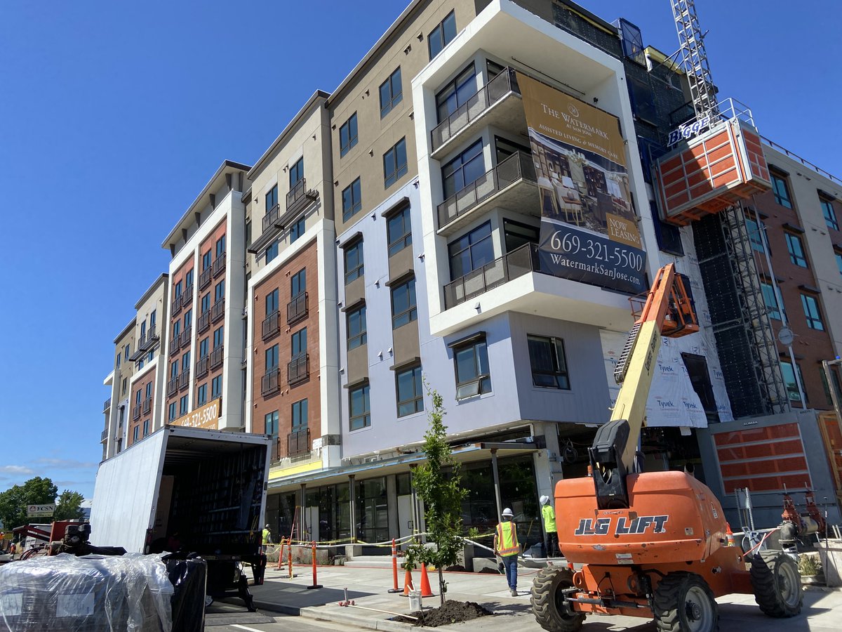 #TheWatermark at #SanJose is nearing the finish line!

This 333,000 sq ft, 6-story development by #AllianceResidentialCompany offers 36 memory care units and 129 assisted living units, totaling 165 senior housing units.

 #California #Concrete #LightGauge #ColdFormedSteel #CKC