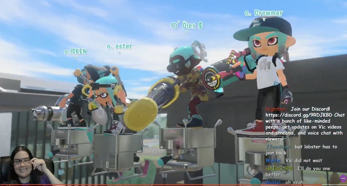 dubble bubble made it to <a href="/Vicvillon/">Vicvillon💜💚</a> stream last night 😅😅 GG!