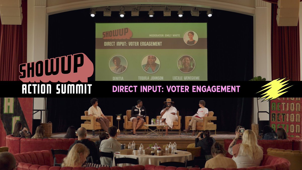 You can now watch the first full-length panel from the #ShowUpActionSummit on our YouTube channel! 

youtu.be/pJ63Ig5zBRU?si…

Thank you <a href="/emwizzle/">Emily White</a> (@iVotedFestival), <a href="/tequilamjohnson/">Tequila M. Johnson</a> (<a href="/EquityAlliance1/">The Equity Alliance</a>), <a href="/denitiadenitia/">Denitia</a>, Lucille Wenegieme (<a href="/HeadCountOrg/">HeadCount | Register To Vote</a>) 🖤