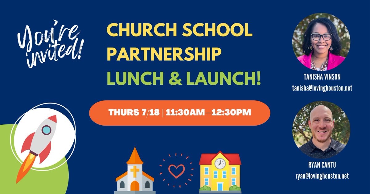 lovingschools's tweet photo. Friends in the Aldine area, take a break from post-Beryl recovery and have lunch with us! Join us for this free luncheon and learn how you and your church can build meaningful relationships and be salt and light in your neighborhood! 🧡

Register at https://t.co/Wh5TMTE7Mm https://t.co/U8cTv0Z1jf