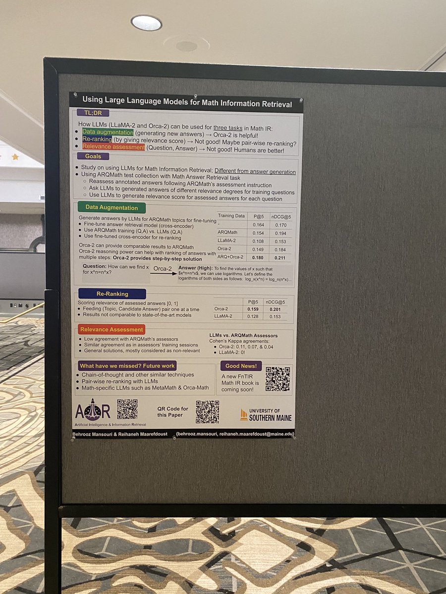 Let’s talk Math! Please stop by AIIR lab poster (first one as you enter!) #SIGIR2024