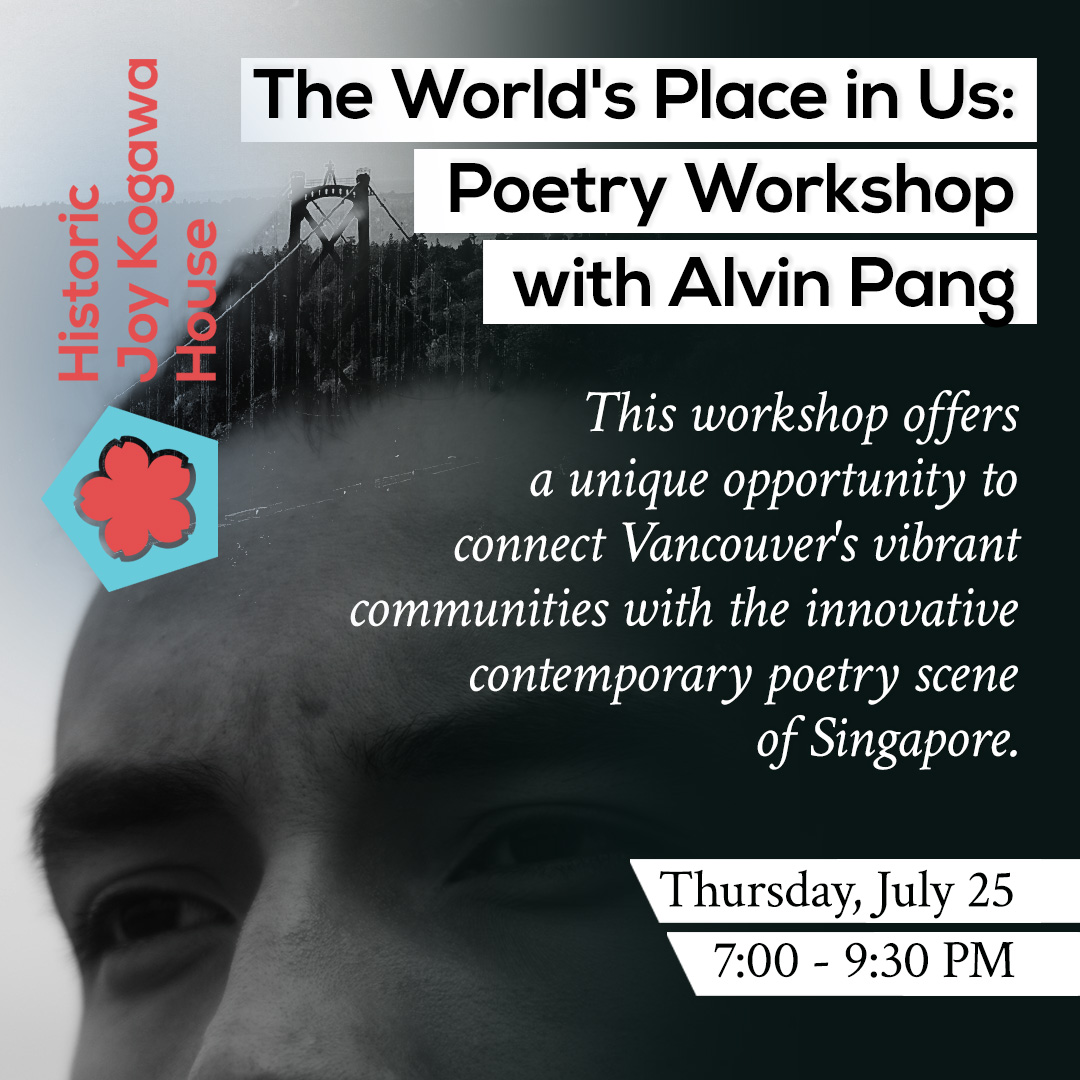 Join us on July 25 for an in-depth poetry workshop led by Alvin Pang, our July writer-in-residence: zeffy.com/en-CA/ticketin…