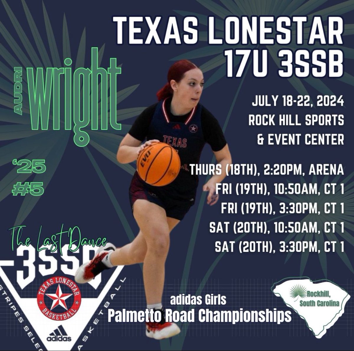 Here is my schedule for this weekend at the 3SSB championships!@TLSBasketball