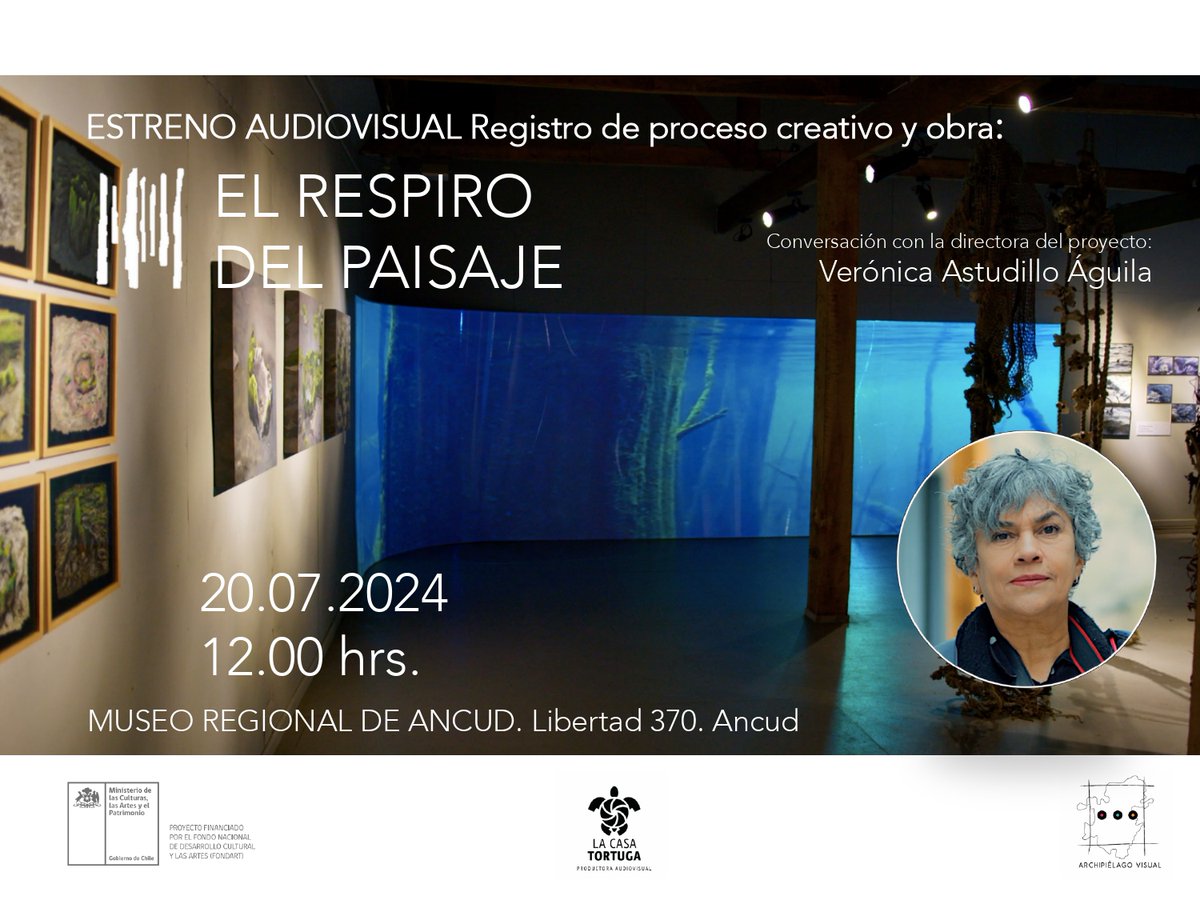 Este sábado 20 de julio, a las 12 h en el Microcine del Museo Regional, se realizará el estreno del audiovisual «El respiro del paisaje», registro del proceso creativo de la exposición homónima de la artista Verónica Astudillo, quien estará presente para conversar sobre su obra.