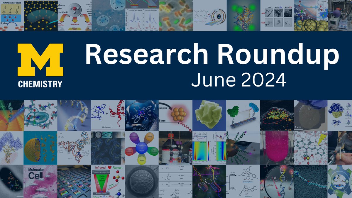 The latest #MichiganChem Research Roundup is here!⚗️

Check out the recent research published within our department in the following thread: