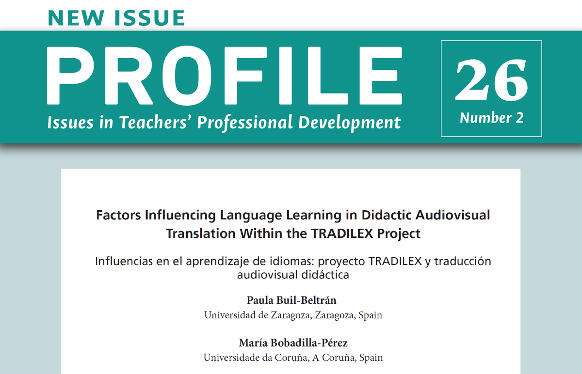📗Contents of <a href="/PROFILEJournal/">Profile Journal</a> Vol. 26 No. 2:
📄This paper reports a mixed-method study on the factors shaping language learning through didactic audiovisual translation.
doi.org/10.15446/profi…