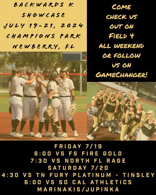 We are in Newberry this weekend for our last showcase of the summer! Come check us out on field 4 all weekend!