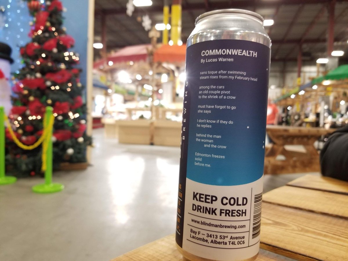 lucaswarren's tweet photo. @Katie_Dozier @bellyofawhale is an expert at this. works with local brewery to get poems on beer cans. has done coffee sleeve projects. etc. https://t.co/COhbgF5RqF
