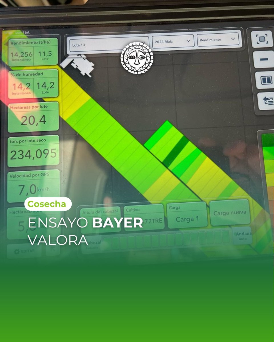 🌾 ¡Cosecha Bayer Valora! 🌾

Seguimos cosechando! En este caso un lote de DK 7272 TRECEPTA, parte de un ensayo de Bayer Valora. 

Este logro es el resultado de la combinación de innovación, tecnología y nuestro compromiso con la excelencia agrícola.
#bayer #elpayeinsumos