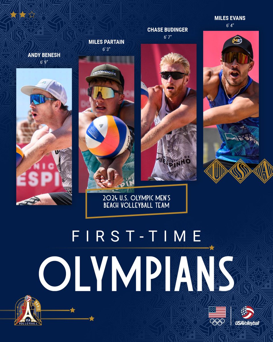 There's a first time for everything! 😎

With the Eiffel Tower in view, our U.S. Olympic Men's Beach Volleyball Team is set to make their Olympic debuts next week!

#Paris2024 #ParisOlympics