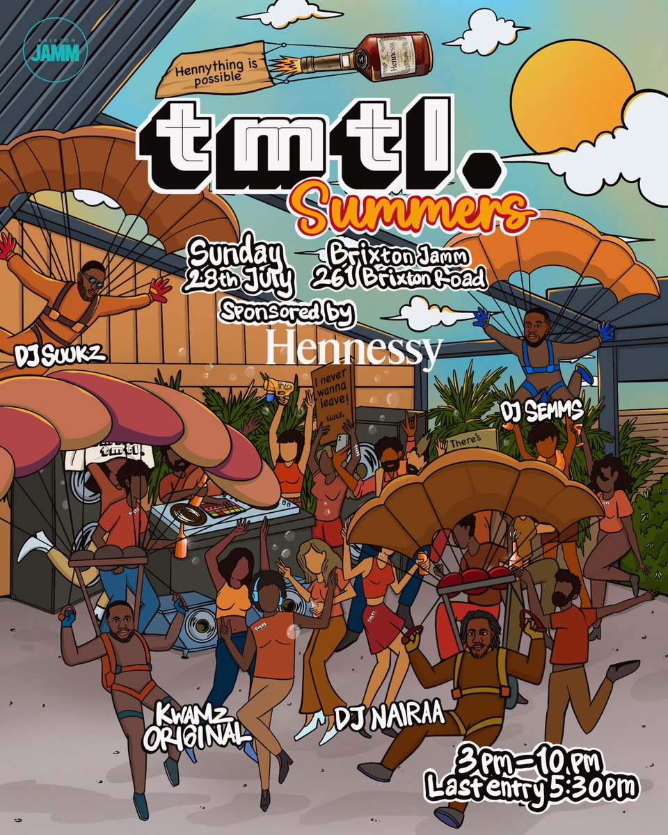 wearetmtl's tweet photo. what’s a party without @Hennessy? 🥃
excited to announce our collaboration for tmtl. summers!

whatever the occasion, you know some Henny will get you right 🪂

“never stop, never settle” - that’s exactly what we’re about at tmtl. and we’re guaranteeing a day with vibes on 🔟 https://t.co/ZJiF4bgfXv