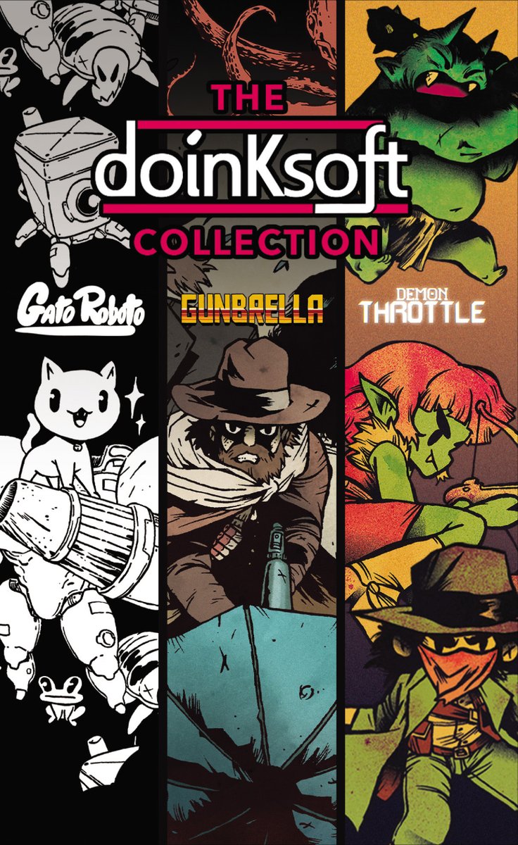 MeridiemGames's tweet photo. X3️⃣ Toda la creatividad y originalidad de Doinksoft en un cartucho de Nintendo Switch

Ya puedes reservar #TheDoinksoftCollection para Switch. El videojuego llegará el 30 de agosto de este año con textos en castellano.

+INFO https://t.co/K4LxQryEqv https://t.co/AOaDUuYf42
