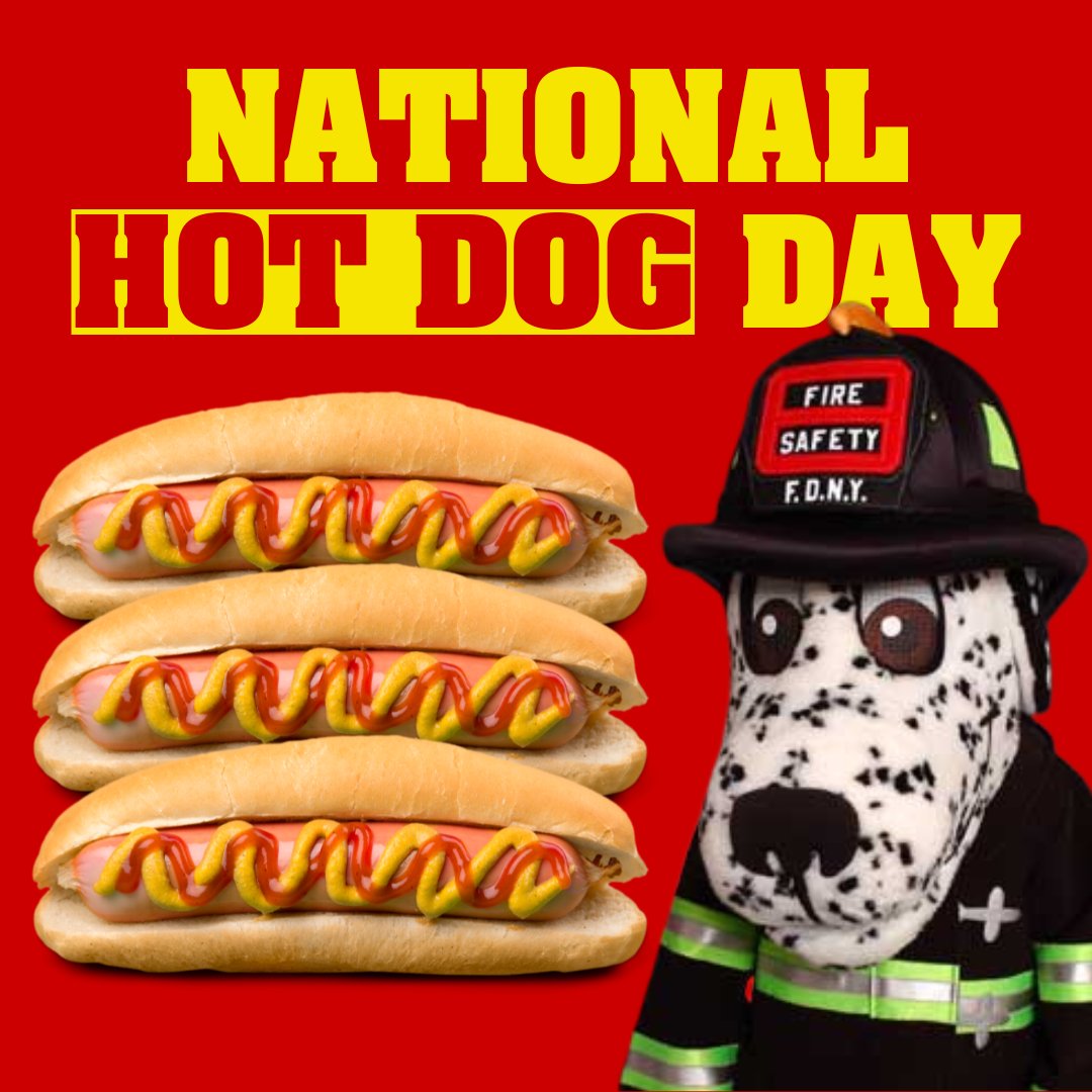 It's #NationalHotDogDay! 😜 Fire up the grill (by following #FDNY Smart safety tips, of course) and savor the flavors of summer!

How do you like your hot dog? Ketchup? Mustard? Relish? DALMATION? All of the above?