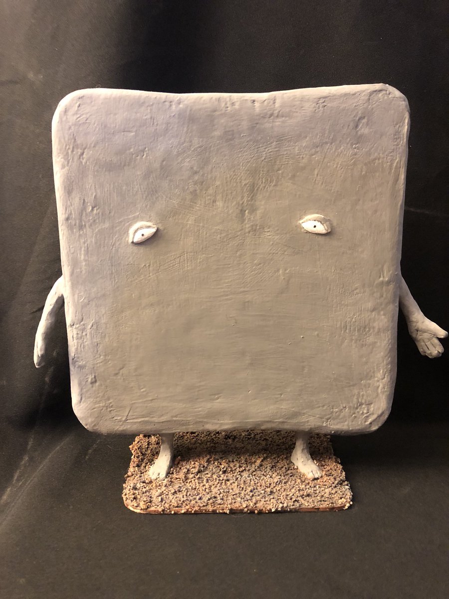 I made a statue of a Japanese yokai (spirit/entity) called nurikabe. He’s just a wall that’s alive.