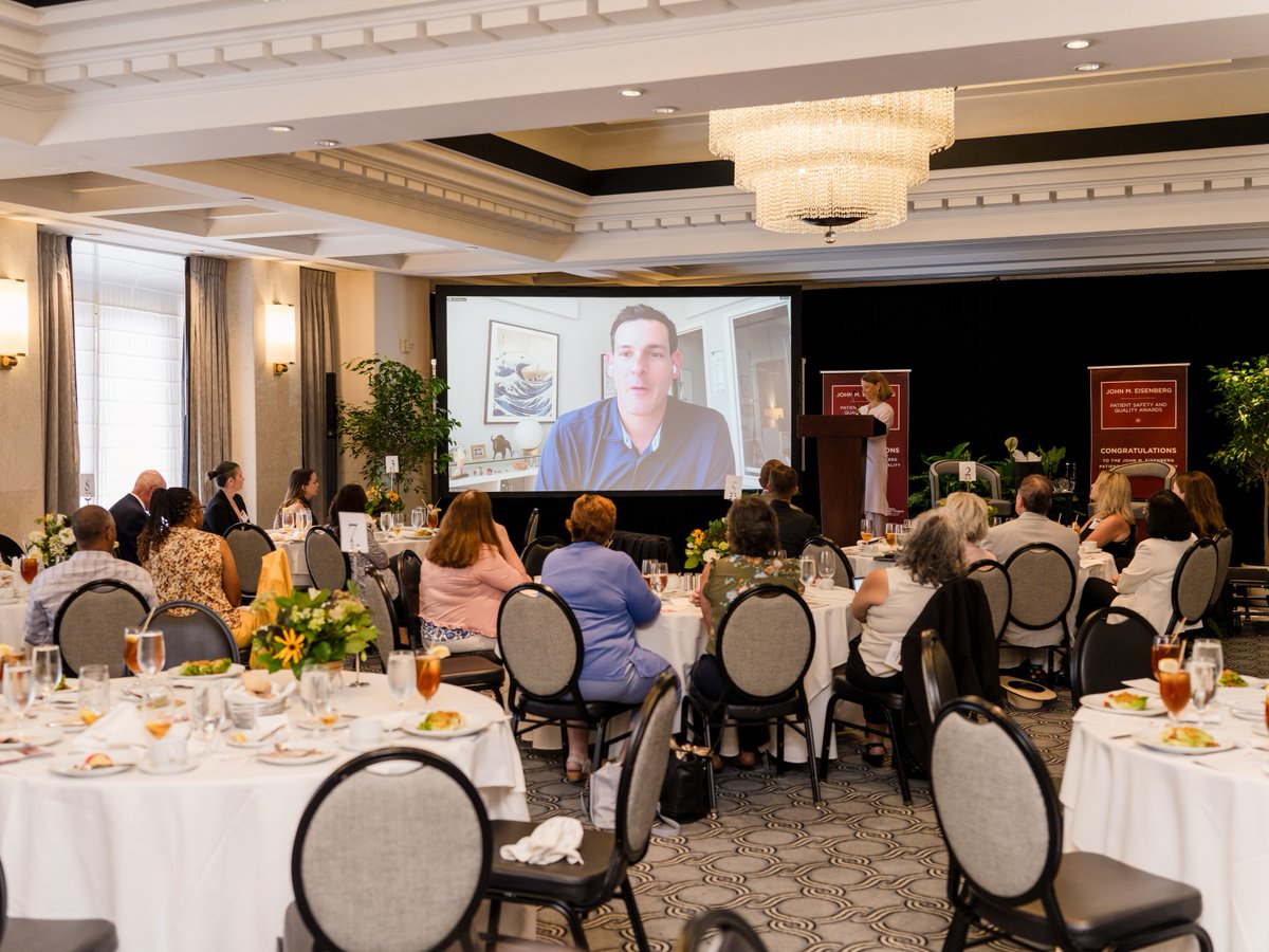 Thank you to all our guest speakers at Monday's event to recognize our 2023 Eisenberg Awards winners!

📍Dr. David M. Shahian, <a href="/harvardmed/">Harvard Medical School</a> and <a href="/MGHMedicine/">MassGeneral Medicine</a>, and award selection panel chair
📍Robert Otto Valdez, @AHRQNews 
📍Mike Eisenberg, son of John Eisenberg