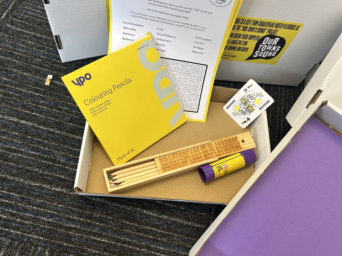 WestvalePrimary's tweet photo. Thank you so much @ShakespeareNP our children were thrilled to receive their creative gift boxes today. What a lovely surprise! #shakespeare #thearts #summercreativity @kirkbycollab @EducateMagazine https://t.co/yVTCvkoFnF