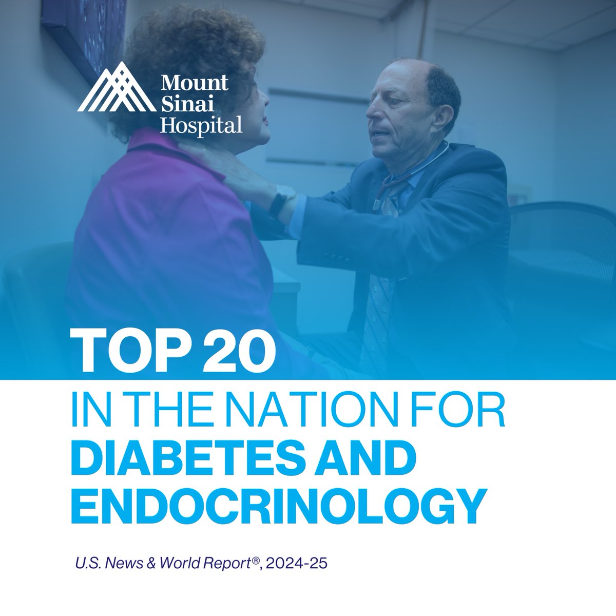 Mount Sinai Division of Endocrinology (@mountsinaiendo) on Twitter photo Join us in congratulating The Mount Sinai Hospital is ranked among the top 20 in the nation for Diabetes & Endocrinology by U.S. News & World Report® for 2024-25.
<a href="/DOMSinaiNYC/">Mount Sinai Department of Medicine</a> Join us in congratulating The Mount Sinai Hospital is ranked among the top 20 in the nation for Diabetes & Endocrinology by U.S. News & World Report® for 2024-25.
<a href="/DOMSinaiNYC/">Mount Sinai Department of Medicine</a>