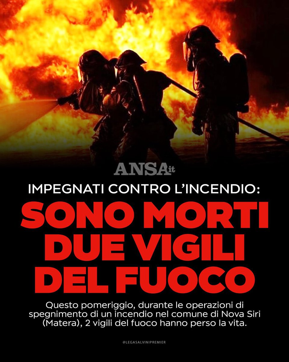 Che tragedia, non vorremmo mai leggere notizie simili.
Una preghiera per i due Eroi caduti in servizio e tutta la nostra commossa vicinanza alle loro famiglie. 
Non dimentichiamo mai quello che fanno i Vigili del Fuoco per gli italiani, onore a loro.