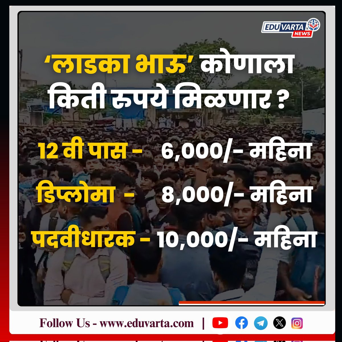 PushkarMukeshS1's tweet photo. २०२३ - २४ च्या अंतरीम अर्थ संकल्पात महाराष्ट्र सरकारवरील कर्ज ७,८२,९९१ कोटी इतके आहे. तरी सरकारला अशा योजना आणून राज्यातील तरुणांना दुबळं करण्यात काय मजा येत असावी?
 #ladka_bhau https://t.co/2oBg8va5HM