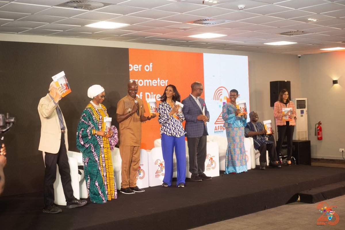 yakisawyerr's tweet photo. It was an honour to speak today at the 25th anniversary celebrations of @afrobarometer, a pan-African, non-partisan survey research network that conducts public attitude surveys on democracy, governance, the economy, and society. With a vision for a world in which Africa’s development is anchored in the realities and aspirations of its people, Afrobarometer is the world’s leading source of high-quality data on what Africans are thinking.

It was a pleasure to see Mdme Lara Taylor-Pearce at the Afrobarometer event. Lara has been a member of the Afrobarometer Board since 2019, playing an inspiring leadership role in this highly respected organisation that covers 39 countries in Africa. 

#TransformFreetown
#TransformingLives