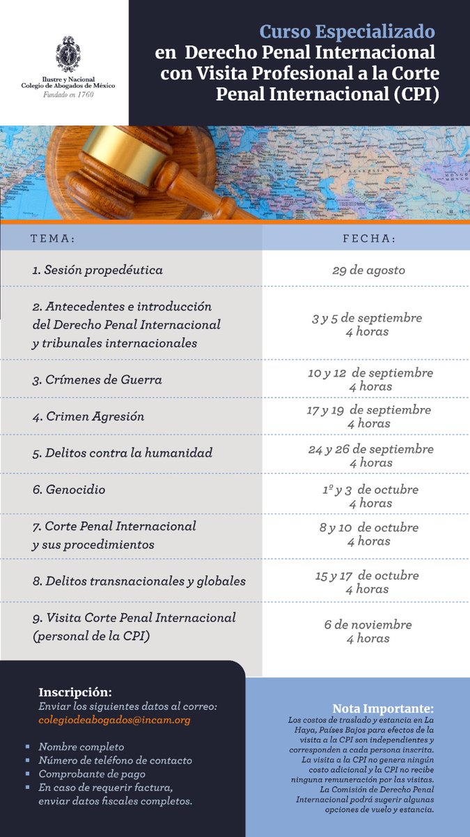 JesusCoronado13's tweet photo. "Día de la Justicia Penal Internacional". Cada 17 de julio se conmemora por el Estatuto de Roma de la @IntlCrimCourt 

Para conocer más de esto les recomiendo 📚el TODO Penal Internacional de @Bosch_Mx_ e inscribirse al curso de la Comisión Penal Internacional del @INCAM_Abogados https://t.co/0NRZOpocq7