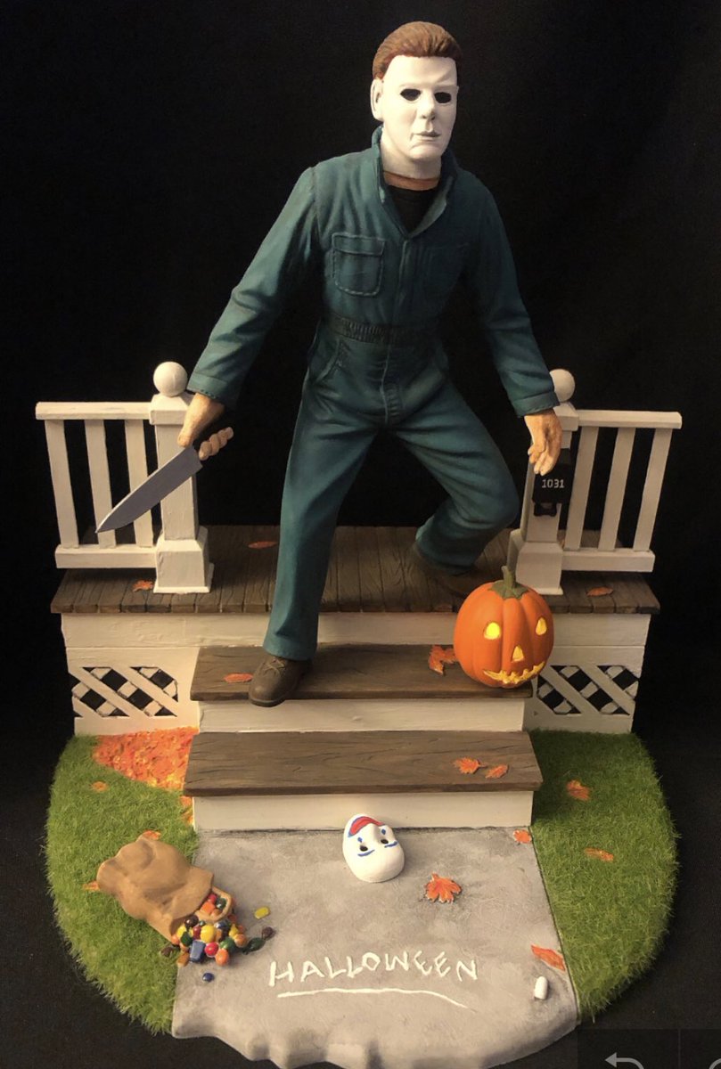 I assembled, painted and customized this sick Michael Myers model kit. For sale on my Etsy page.