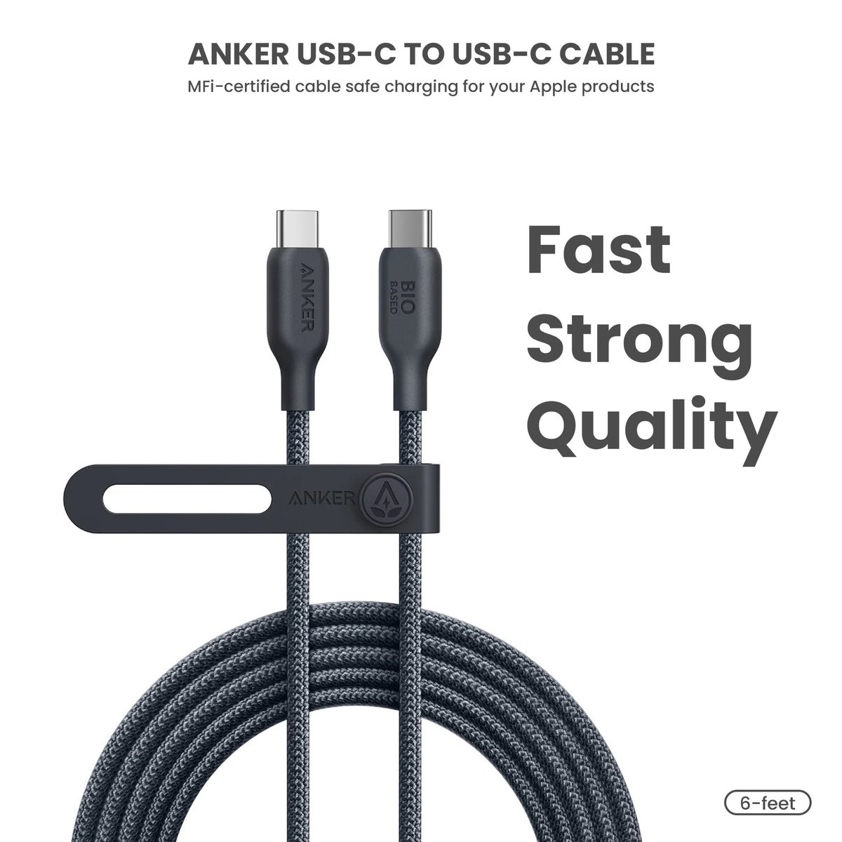casestody's tweet image. Anker USB-C to USB-C / Type -C to Type-C Cable 6ft – Black

limited stock
Call DM Order Price = 300 Ghc
Website/Store discount = 250 Gh
Casestody.com
Casestody on google map
For all USB-C devices 
Apple MFI certified 

#originaliphonecable #iphonecable