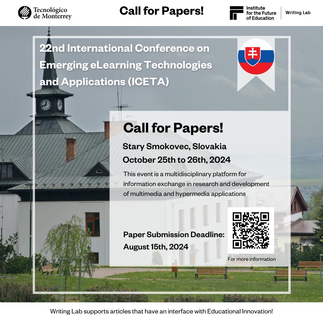 TecWriting's tweet photo. Call for papers!

For financial and technical support, contact us at https://t.co/Zs8C7rc7TO or writinglab@itesm.mx https://t.co/AfpzXccdsp