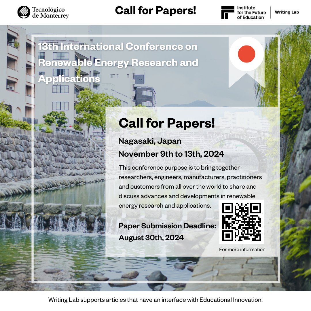 TecWriting's tweet photo. Call for papers!

For financial and technical support, contact us at https://t.co/Zs8C7rc7TO or writinglab@itesm.mx https://t.co/AfpzXccdsp