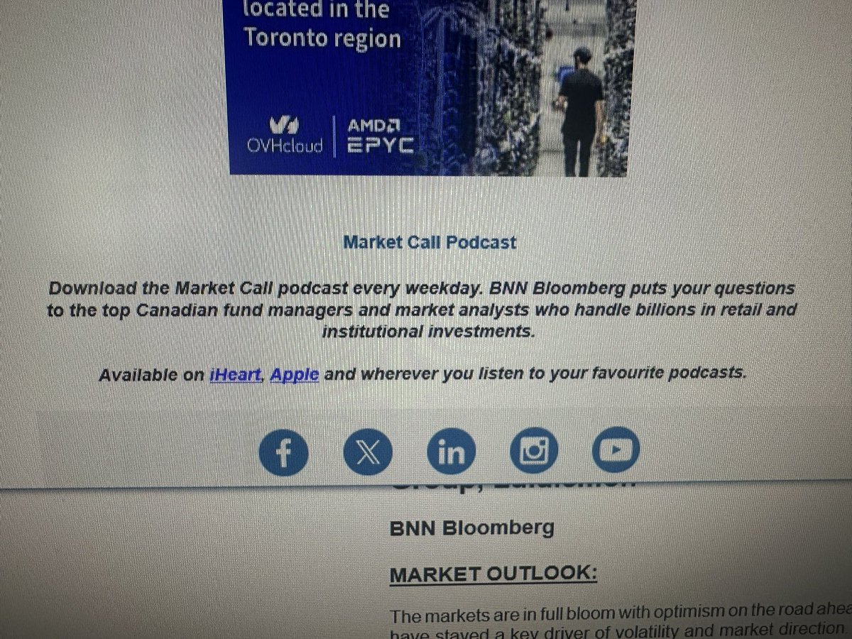 kenney_81's tweet photo. @BNNBloomberg is there a reason why no podcasts for @marketcall are being posted?  The last was July 9 but you advertise otherwise in your daily emails. https://t.co/c8bbkxgt74