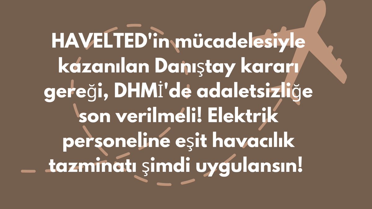 Hukuk üstündür uygulamaya geç DHMİ! #BürokratikOligarşiyeHAYIR #DANISTAYkararıUYGULANSIN  Adalet Yerini Bulsun 
Türkiye KAZANSIN 🇹🇷

<a href="/RTErdogan/">Recep Tayyip Erdoğan</a> 
<a href="/_cevdetyilmaz/">Cevdet Yılmaz</a>
<a href="/Akparti/">AK Parti</a>
<a href="/tcbestepe/">T.C. Cumhurbaşkanlığı</a>
<a href="/eczozgurozel/">Özgür Özel</a>
<a href="/a_uraloglu/">Abdulkadir URALOĞLU</a>
<a href="/memetsimsek/">Mehmet Simsek</a>
@MetinKiratli01
<a href="/dhmihkeskin/">Dr. Hüseyin KESKİN</a>
<a href="/Haveltedmerkez/">HAVELTED</a>