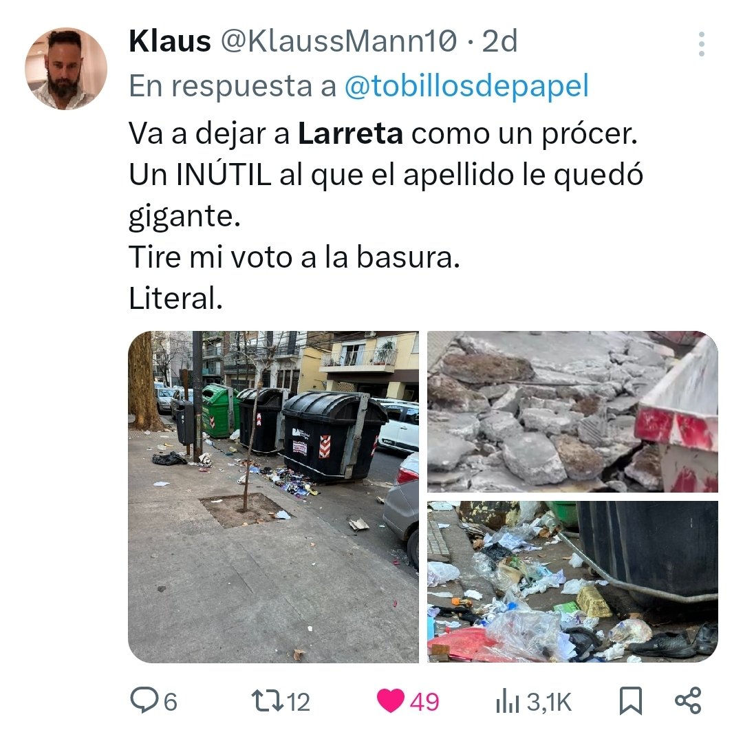 Es obvio que el sentir del vecino es masivo. Qué fiasco resulto el primo🙃 <a href="/mauriciomacri/">Mauricio Macri</a> ¿Cómo se arregla este desastre?